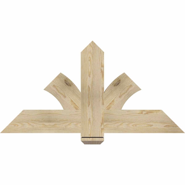 Ekena Millwork Redmond Rough Sawn Timber Gable Bracket, Douglas Fir, 48"W x 24"H x 2"D x 6"F, 12/12 Pitch GBW048X24X0206RED00RDF - main